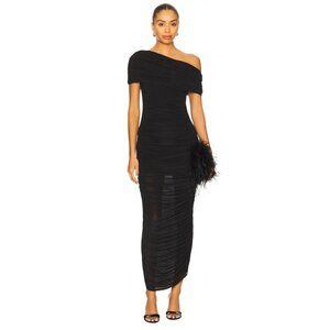 Lovers and Friends Tamara Maxi Dress in Black Medium New Womens Jersey LBD